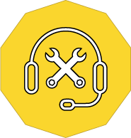 Information Technology Support icon with Smartwire's yellow background